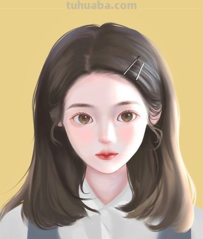 不同造型的少女插画，手绘里的人物好有故事感，每幅都想当头像 - 图画吧TUHUABA