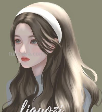 不同造型的少女插画，手绘里的人物好有故事感，每幅都想当头像 - 图画吧TUHUABA