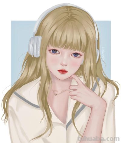 不同造型的少女插画，手绘里的人物好有故事感，每幅都想当头像 - 图画吧TUHUABA