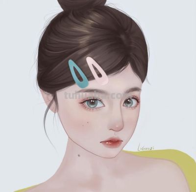 不同造型的少女插画，手绘里的人物好有故事感，每幅都想当头像 - 图画吧TUHUABA