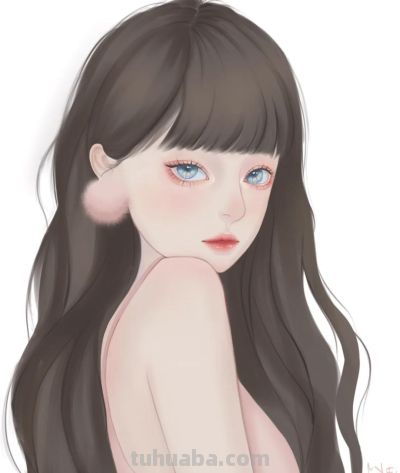 不同造型的少女插画，手绘里的人物好有故事感，每幅都想当头像 - 图画吧TUHUABA