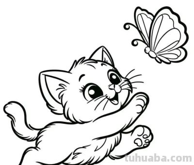 可爱的小动物简笔画线稿，收藏备用 - 图画吧TUHUABA