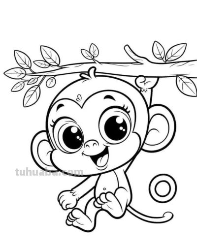 可爱的小动物简笔画线稿，收藏备用 - 图画吧TUHUABA