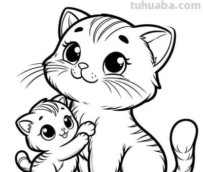 可爱的小动物简笔画线稿，收藏备用 - 图画吧TUHUABA
