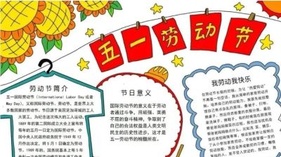 五一劳动节手抄报合集：劳动让青春不留白 - 图画吧TUHUABA
