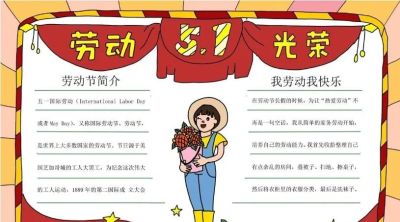 五一劳动节手抄报合集：劳动让青春不留白 - 图画吧TUHUABA