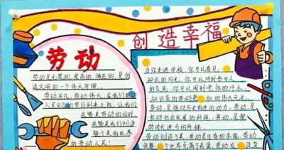 五一劳动节手抄报合集：劳动让青春不留白 - 图画吧TUHUABA