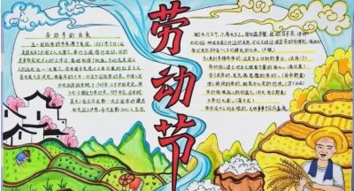 五一劳动节手抄报合集：劳动让青春不留白 - 图画吧TUHUABA