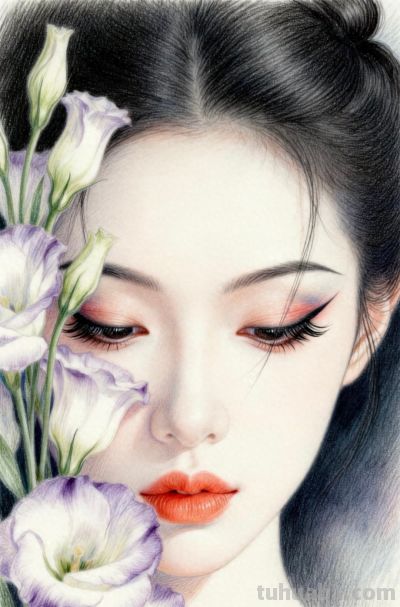 鸢尾绘佳人 彩铅映美颜丨小不忍则卖大萌鸢尾花女孩彩铅头像分享 - 今日头条