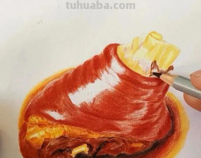 彩铅画—-肘子 - 图画吧TUHUABA