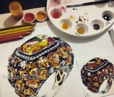 他用水彩和彩铅画的宝石，逼真到你想嫁！ - 图画吧TUHUABA