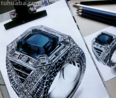 他用水彩和彩铅画的宝石，逼真到你想嫁！ - 图画吧TUHUABA
