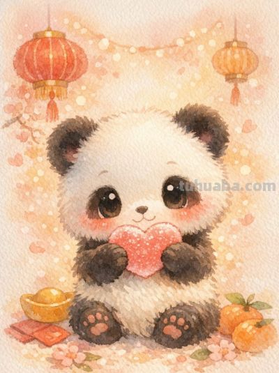 水彩小动物糖果甜 新年果实满心欢 甜美又可爱丨mocai水彩绘画分享 - 图画吧TUHUABA