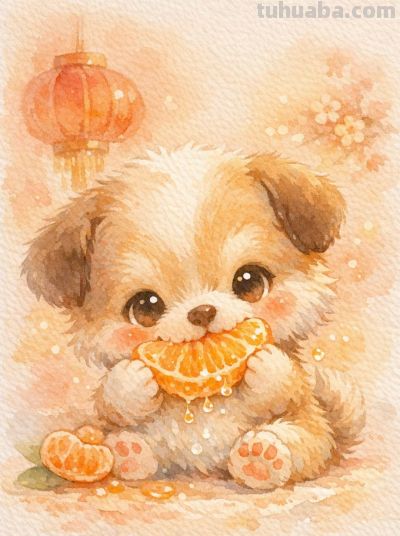 水彩小动物糖果甜 新年果实满心欢 甜美又可爱丨mocai水彩绘画分享 - 图画吧TUHUABA