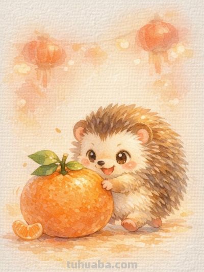 水彩小动物糖果甜 新年果实满心欢 甜美又可爱丨mocai水彩绘画分享 - 图画吧TUHUABA