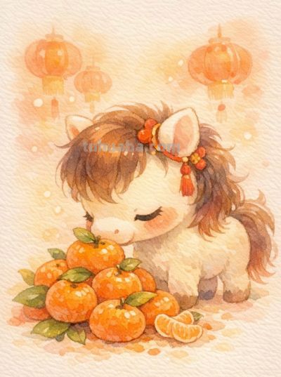 水彩小动物糖果甜 新年果实满心欢 甜美又可爱丨mocai水彩绘画分享 - 图画吧TUHUABA