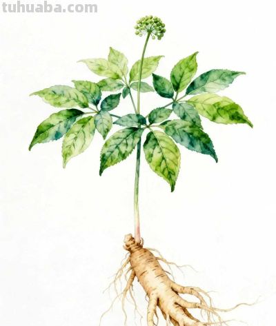 水彩画｜人参 - 图画吧TUHUABA