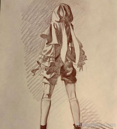 大笔触人体的造型能力，很强劲！列宾美院李敏诗速写作品 - 图画吧TUHUABA