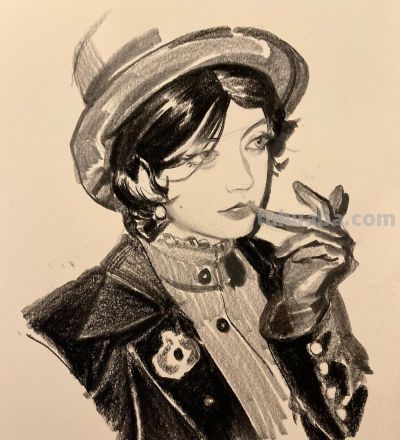 大笔触人体的造型能力，很强劲！列宾美院李敏诗速写作品 - 图画吧TUHUABA