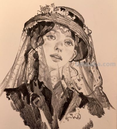 大笔触人体的造型能力，很强劲！列宾美院李敏诗速写作品 - 图画吧TUHUABA