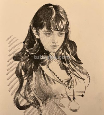 大笔触人体的造型能力，很强劲！列宾美院李敏诗速写作品 - 图画吧TUHUABA