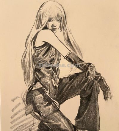 大笔触人体的造型能力，很强劲！列宾美院李敏诗速写作品 - 图画吧TUHUABA