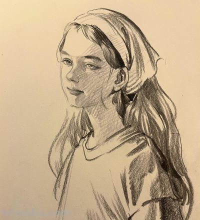 大笔触人体的造型能力，很强劲！列宾美院李敏诗速写作品 - 图画吧TUHUABA