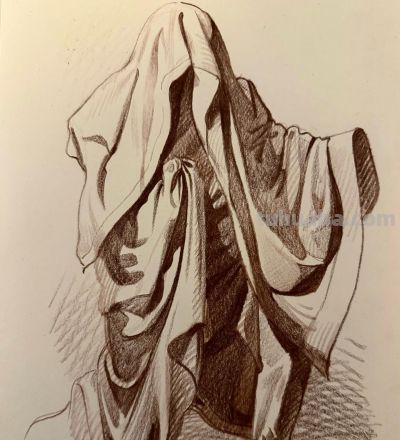 大笔触人体的造型能力，很强劲！列宾美院李敏诗速写作品 - 图画吧TUHUABA