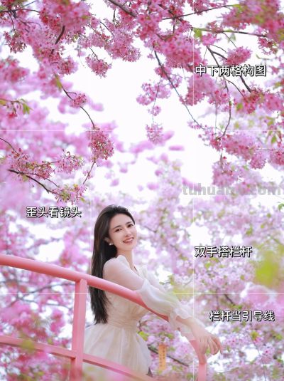 樱花拍照不扭捏，几个姿势技巧，诗意浪漫美如画，赞爆朋友圈 - 图画吧TUHUABA