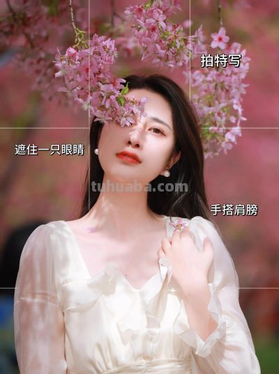 樱花拍照不扭捏，几个姿势技巧，诗意浪漫美如画，赞爆朋友圈 - 图画吧TUHUABA