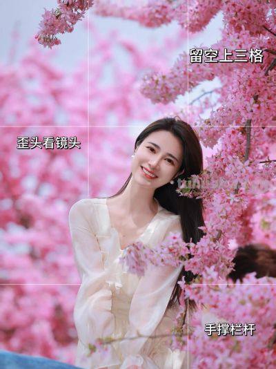 樱花拍照不扭捏，几个姿势技巧，诗意浪漫美如画，赞爆朋友圈 - 图画吧TUHUABA