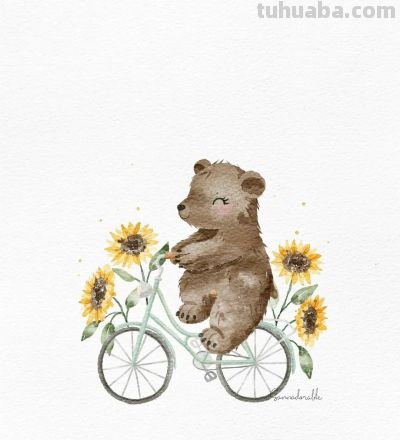 插画师Sanna Sjöström，她以治愈系数字水彩动物插画闻名 - 图画吧TUHUABA