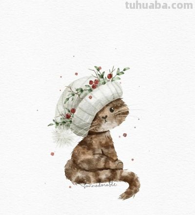 插画师Sanna Sjöström，她以治愈系数字水彩动物插画闻名 - 图画吧TUHUABA