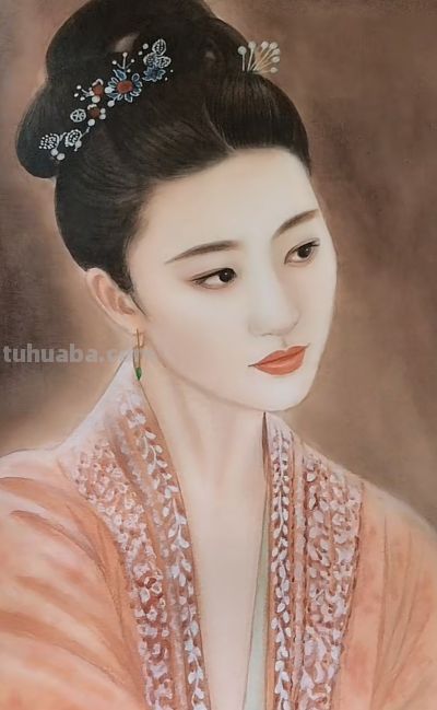 治愈系美人插画：低眉的温婉、执扇的娴静，每一幅都像江南烟雨诗 - 图画吧TUHUABA