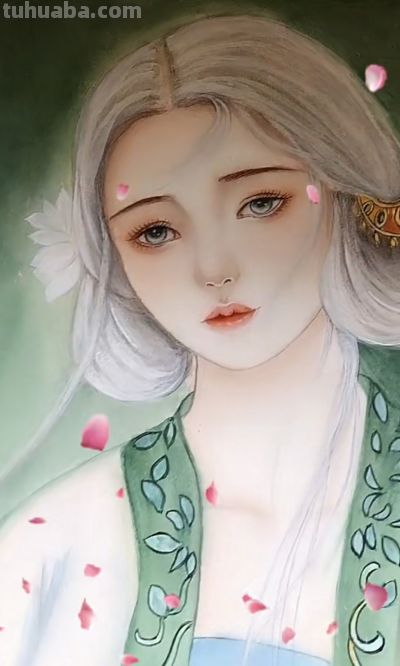 治愈系美人插画：低眉的温婉、执扇的娴静，每一幅都像江南烟雨诗 - 图画吧TUHUABA