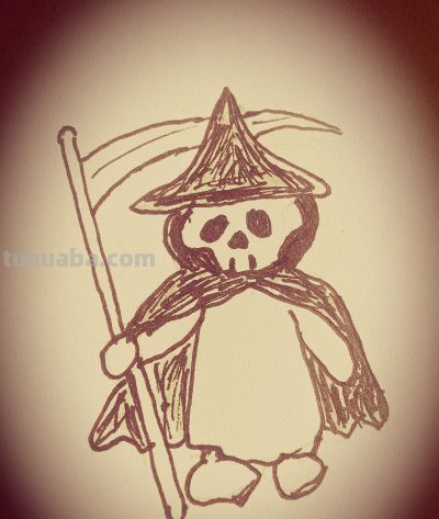简笔画|画一个死神吧！死神的凝视，和平的呼唤 - 图画吧TUHUABA