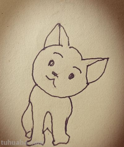 简笔画|家猫，人间小温暖 简笔藏温柔 - 图画吧TUHUABA