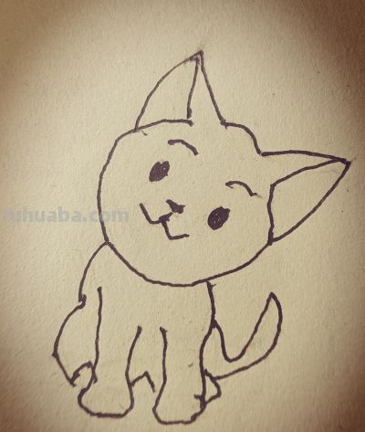 简笔画|家猫，人间小温暖 简笔藏温柔 - 图画吧TUHUABA