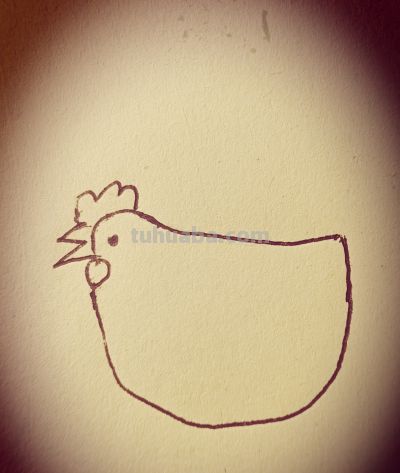 简笔画|老母鸡，人间烟火里的温柔守护者 - 图画吧TUHUABA