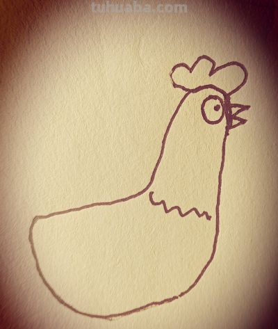 简笔画|大公鸡，坚守初心 认真做事 - 图画吧TUHUABA
