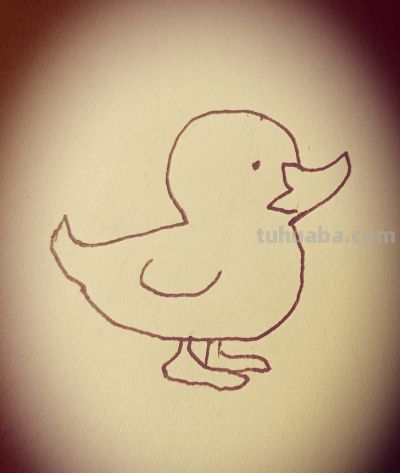 简笔画|小鸭，找回游向春天的它 - 图画吧TUHUABA