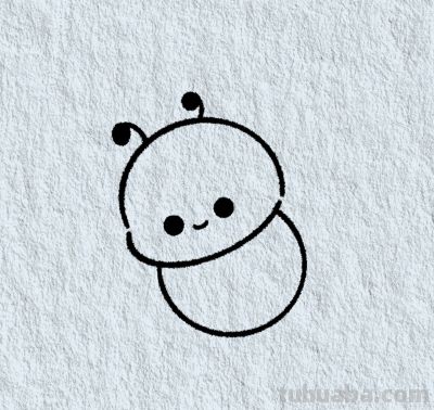 简笔画每日更新之可爱小蜜蜂 - 图画吧TUHUABA