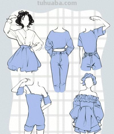 我的oc衣橱，服装款式绘画参考素材！ - 今日头条