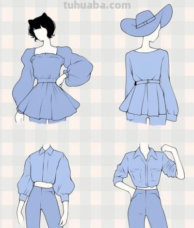 我的oc衣橱，服装款式绘画参考素材！ - 图画吧TUHUABA