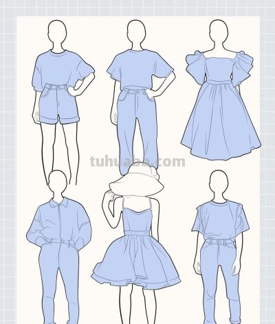 我的oc衣橱，服装款式绘画参考素材！ - 图画吧TUHUABA