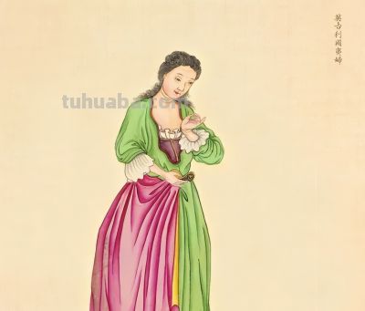 清朝画师笔下的外国人：清一色的亚洲脸，民族服装各具特色 - 图画吧TUHUABA