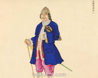 清朝画师笔下的外国人：清一色的亚洲脸，民族服装各具特色 - 图画吧TUHUABA
