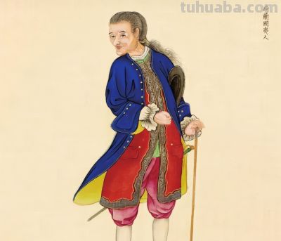 清朝画师笔下的外国人：清一色的亚洲脸，民族服装各具特色 - 图画吧TUHUABA
