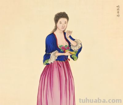 清朝画师笔下的外国人：清一色的亚洲脸，民族服装各具特色 - 图画吧TUHUABA