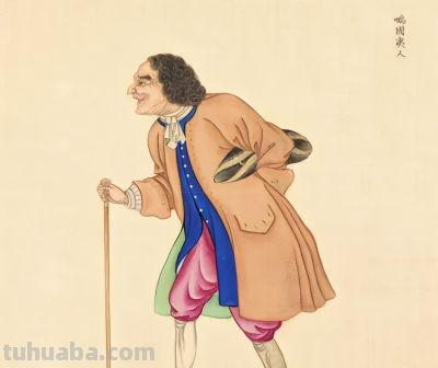 清朝画师笔下的外国人：清一色的亚洲脸，民族服装各具特色 - 图画吧TUHUABA